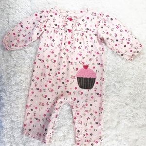Carter’s Cupcake Pink Footless Romper 12m